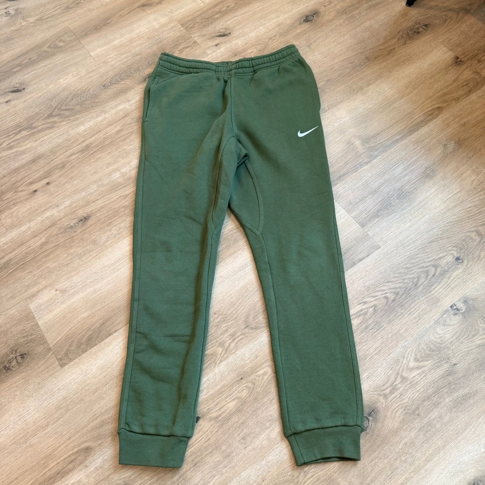 Nike Sportswear Club Fleece Joggers Mens Small Olive Green Sweatpants BV2671-327
